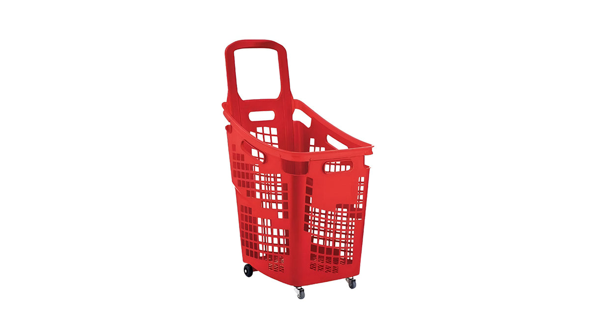 Chariot de Shopping Rouge 65L