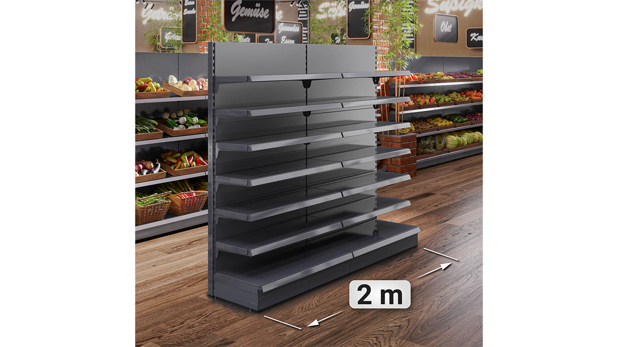 Étagère Gondole robuste – Rayonnage métallique réglable pour commerce