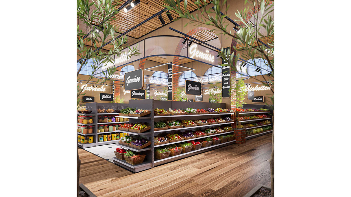 Étagère Gondole robuste – Rayonnage métallique réglable pour commerce