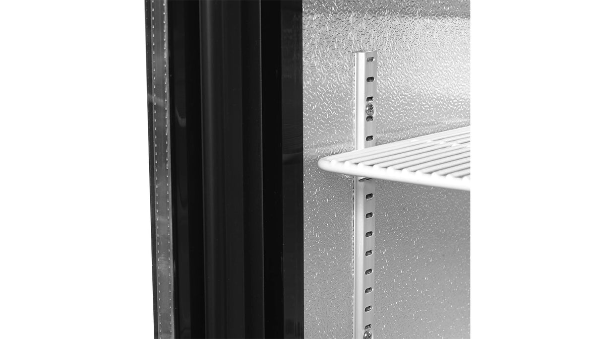 Arrière de Bar Réfrigéré DB106H – 105L, 1 Porte Vitrée Réversible, LED, Classe A, Compact, Ventilé