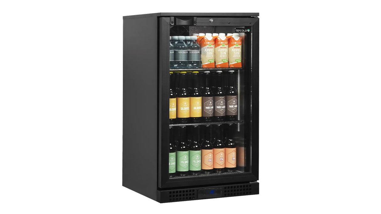 Arrière de Bar Réfrigéré 1 Porte Vitrée – BA6H (105 L, Noir, Classe Énergétique A)