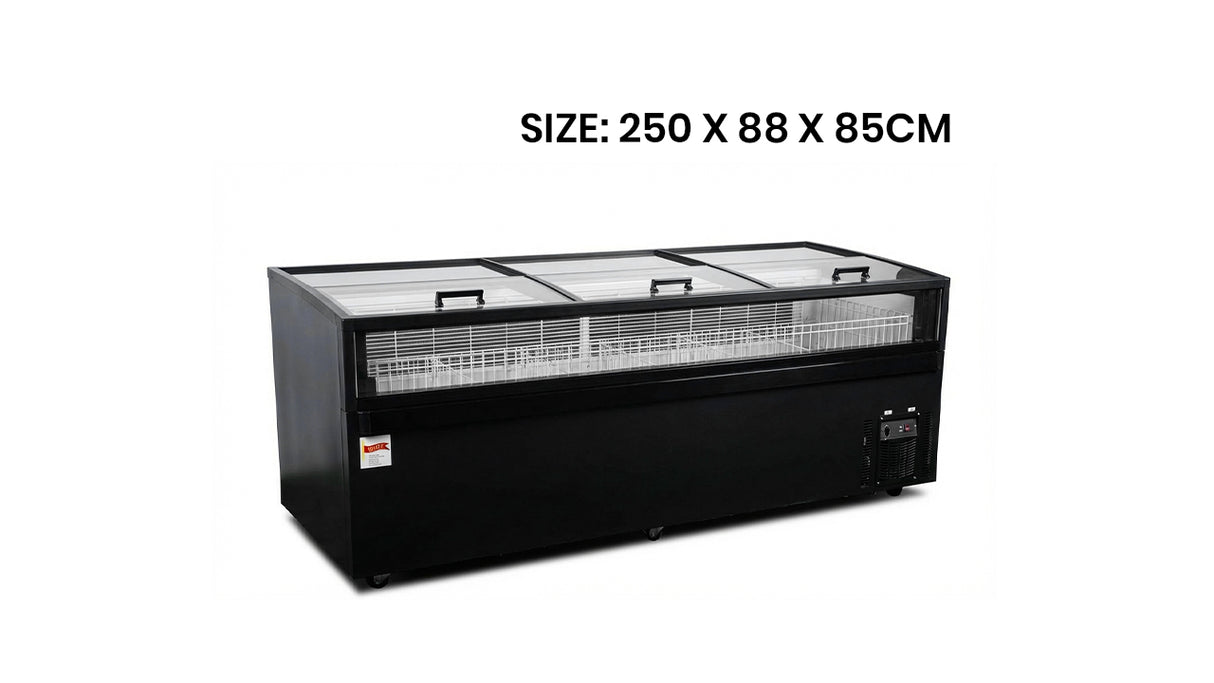 2.5M Island Freezer Vitrine – Supermarket Commercial Display Freezer