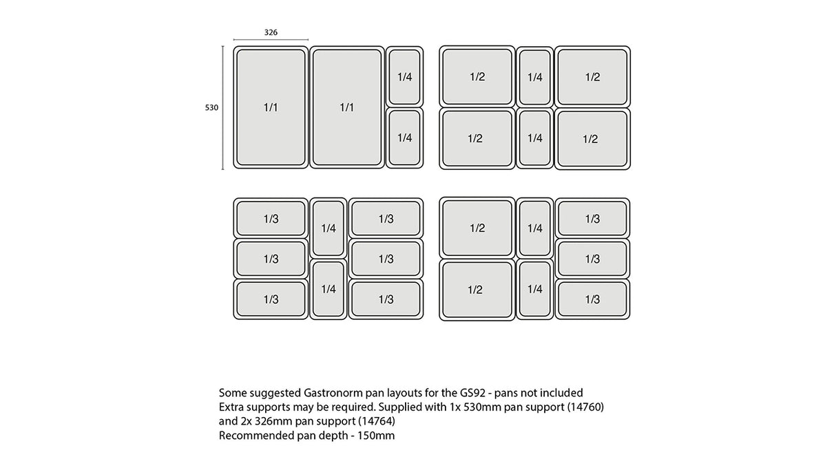 Comptoir réfrigéré saladette GN1/1 GS92 – Meuble professionnel