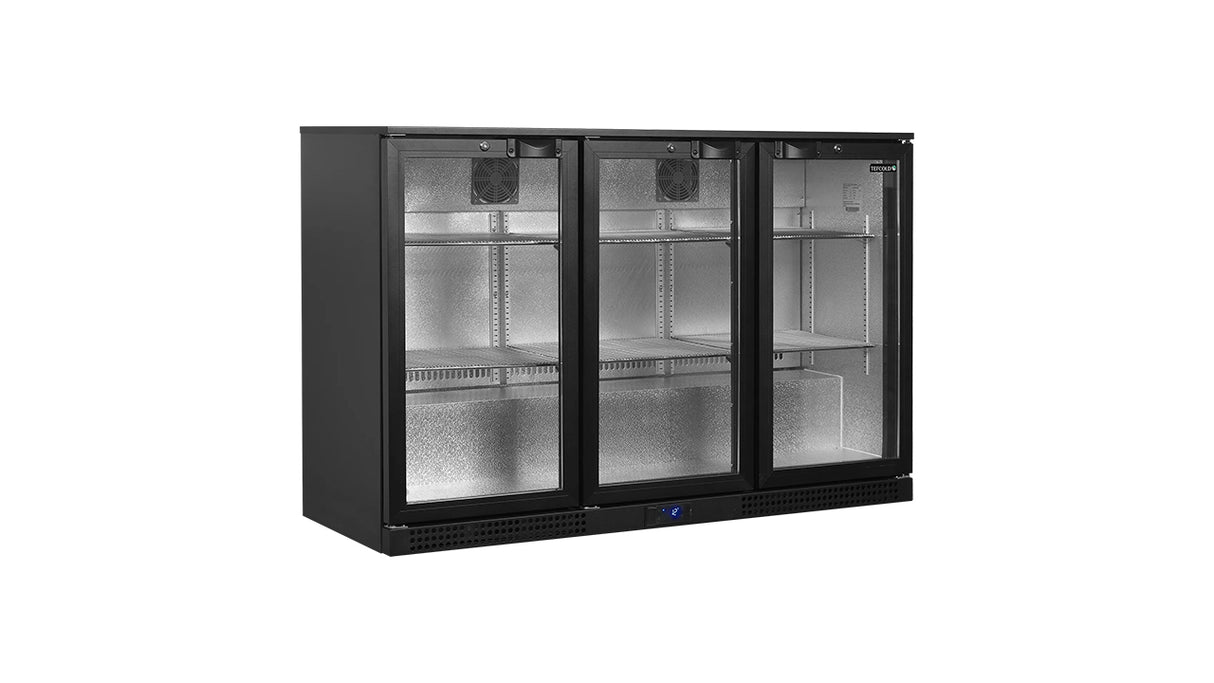 Arrière de Bar Réfrigéré 3 Portes Vitrées – BA31H (311 L, Noir, Classe Énergétique B)