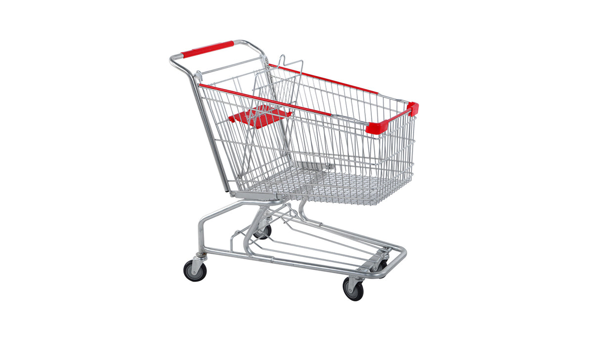 Chariot de courses en acier inoxydable 120L