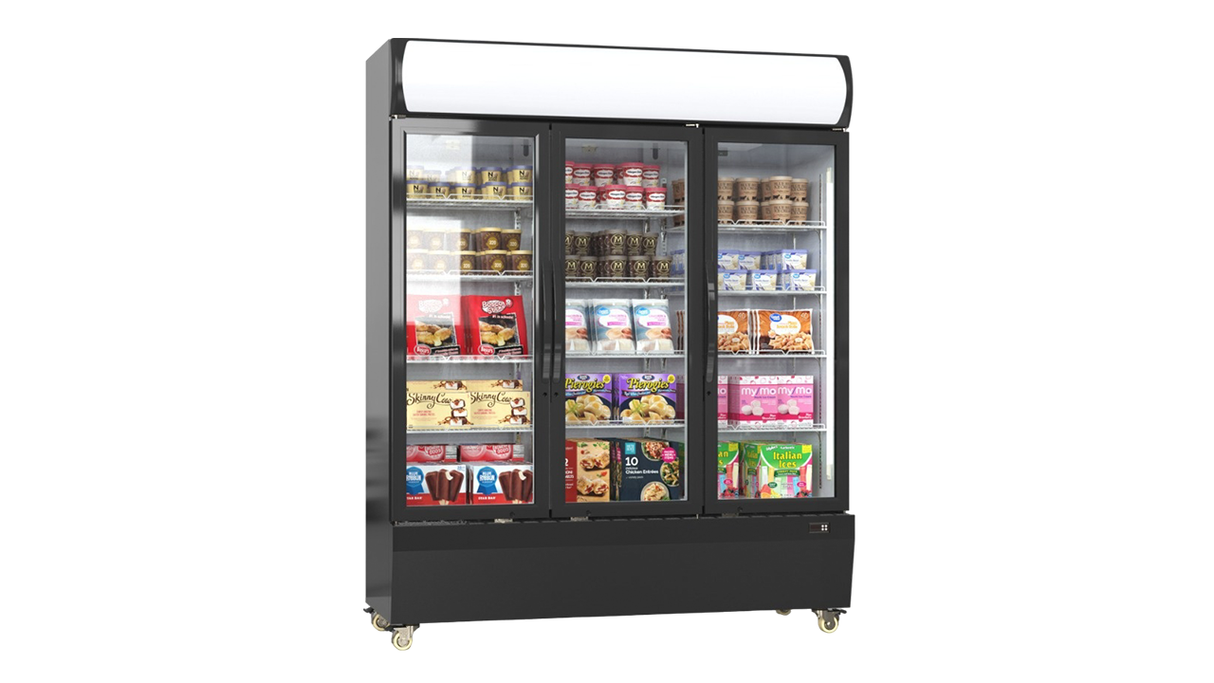 AGR-1070-EC – Armoire Réfrigérée Vitrée Verticale 3 Portes, 1070L