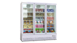 Vitrine Congélateur de Luxe à Montage Supérieur / Inférieur – Noir / Blanc – Triple Porte