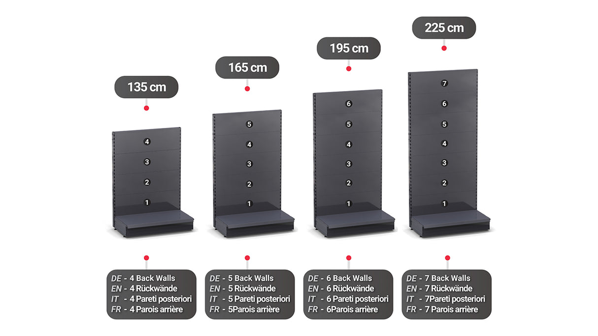 Étagère Gondole robuste – Rayonnage métallique réglable pour commerce