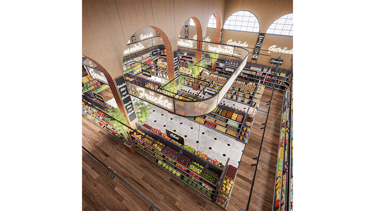 Étagère Gondole robuste – Rayonnage métallique réglable pour commerce