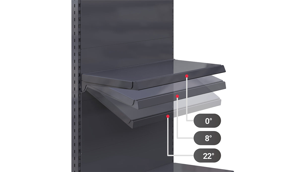 Étagère Gondole robuste – Rayonnage métallique réglable pour commerce