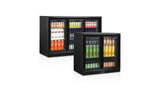 Arrière de Bar Réfrigéré 3 Portes Coulissantes – DB301S-3 (300 L, Noir, Classe Énergétique B)