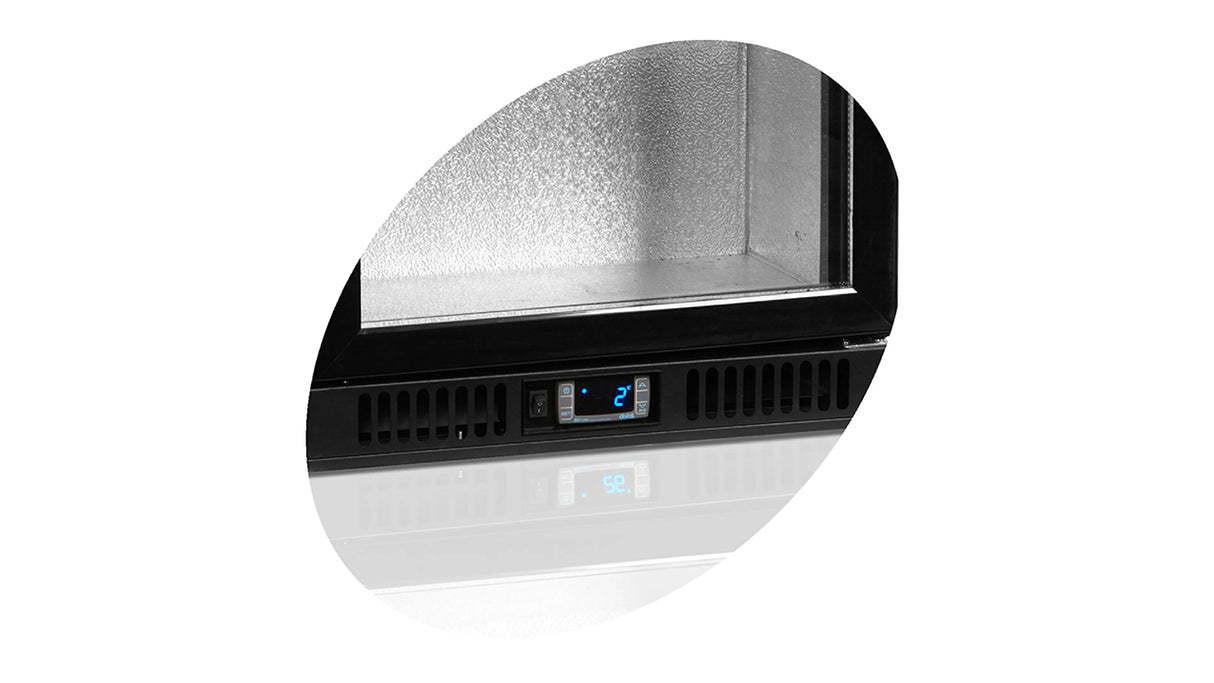 Arrière de Bar Réfrigéré BA30S-3 – 311L, 3 Portes Vitrées Coulissantes, LED, Noir, Ventilé, 380 Canettes 33cl