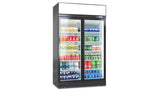 Vitrine Réfrigérée de Luxe à Montage Supérieur / Inférieur – Noir / Blanc – Porte Double
