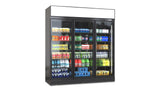 Vitrine Réfrigérée de Luxe à Montage Supérieur / Inférieur – Noir / Blanc – Triple Porte