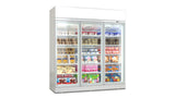 Vitrine Congélateur de Luxe à Montage Supérieur / Inférieur – Noir / Blanc – Triple Porte