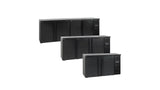 Arrière de Bar Réfrigéré CBC410 – 630L, 4 Portes Pleines, Noir, Inox 304, Refroidissement Ventilé