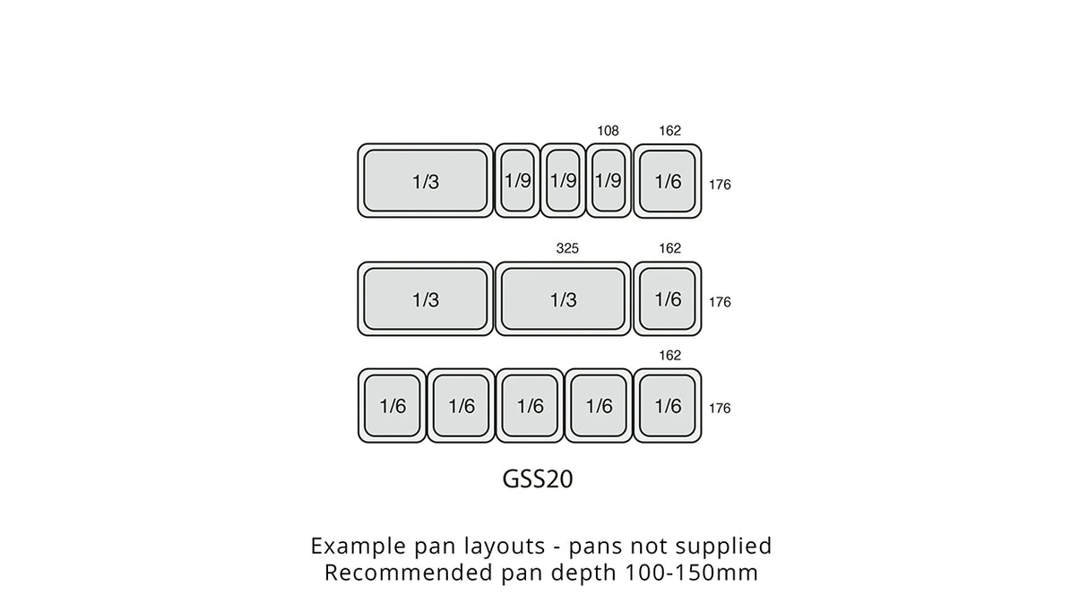Comptoir réfrigéré saladette GN1/1 GSS20 – Meuble professionnel