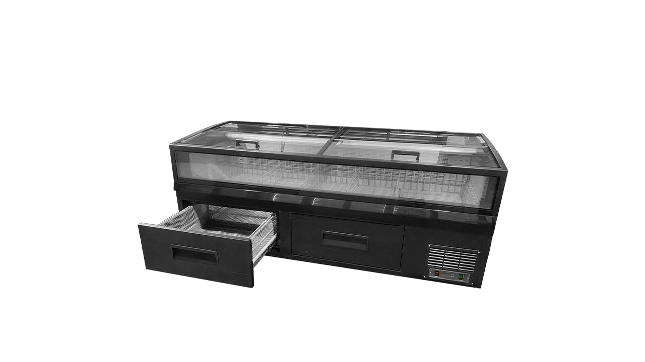 Congélateur Îlot – Supermarché Modèle AIF-2100S-G (210 x 88 x 85 cm)