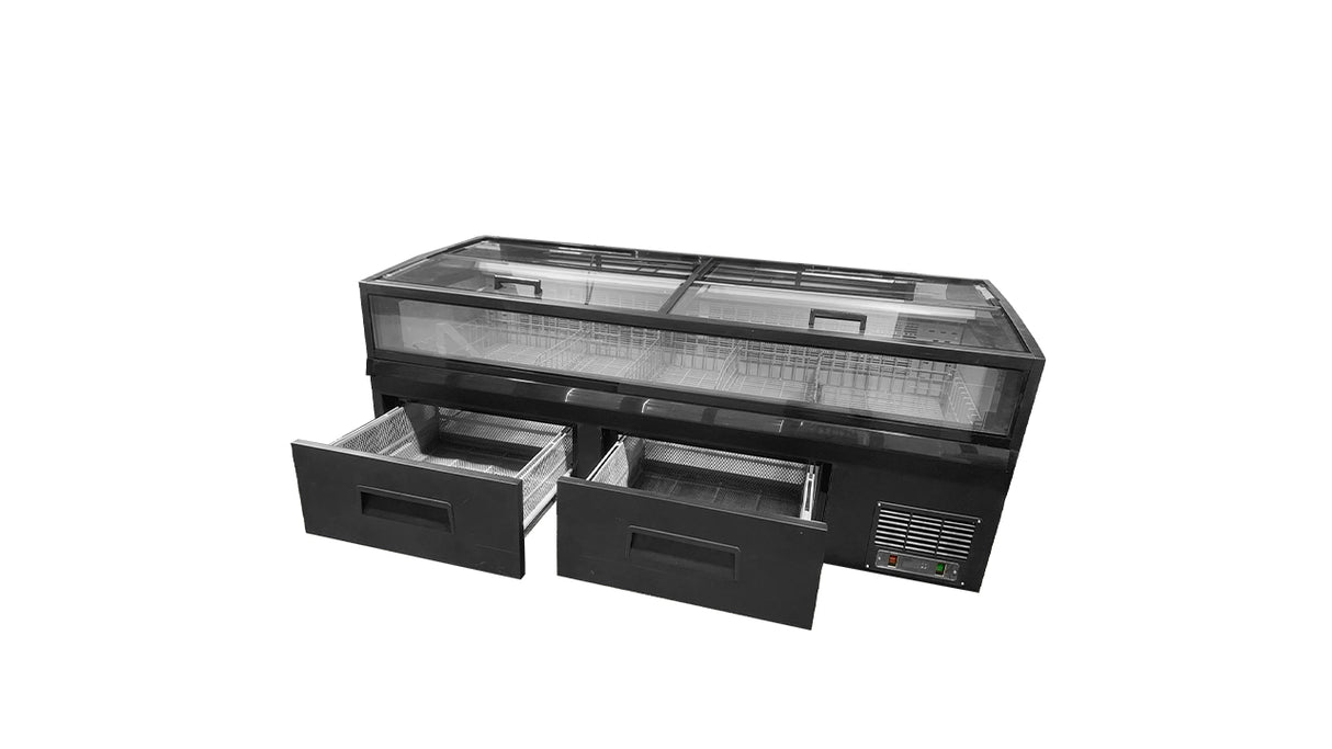 Congélateur Îlot – Supermarché Modèle AIF-2100S-G (210 x 88 x 85 cm)