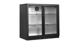 Arrière de Bar Réfrigéré 2 Portes Coulissantes – BA21S (196 L, Noir, Classe Énergétique A)
