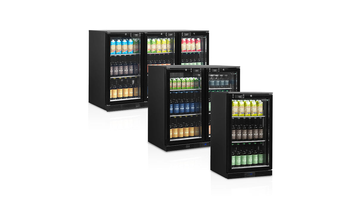 Réfrigérateur de Bar DB126H avec Porte Vitrée et Éclairage LED - Classe Énergétique A